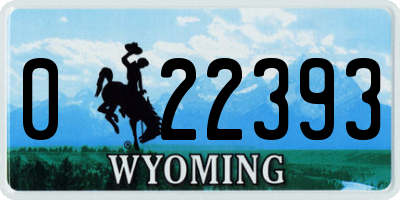 WY license plate 022393