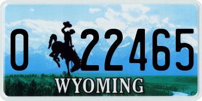 WY license plate 022465