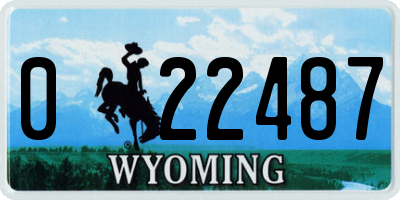 WY license plate 022487