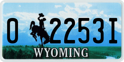 WY license plate 02253I