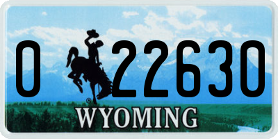 WY license plate 022630