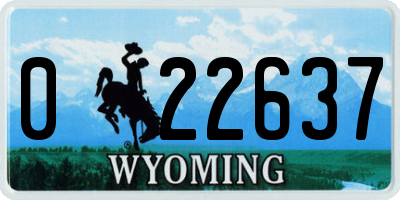 WY license plate 022637