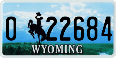 WY license plate 022684