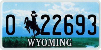 WY license plate 022693