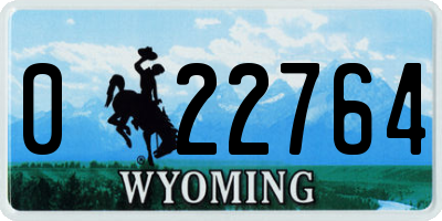WY license plate 022764