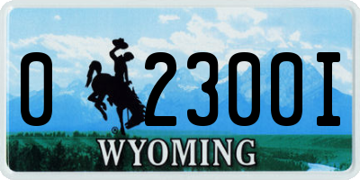 WY license plate 02300I