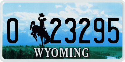 WY license plate 023295
