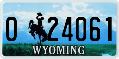 WY license plate 024061