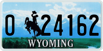 WY license plate 024162