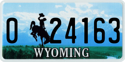 WY license plate 024163