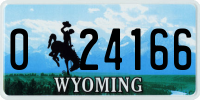 WY license plate 024166