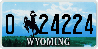 WY license plate 024224