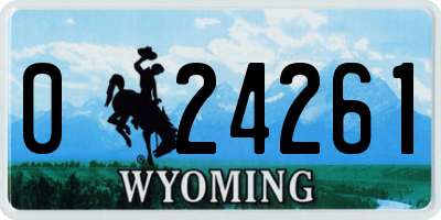 WY license plate 024261