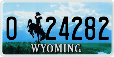 WY license plate 024282