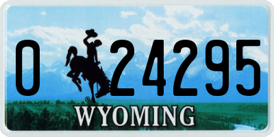 WY license plate 024295