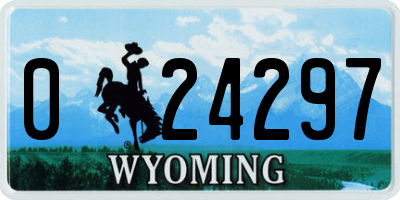 WY license plate 024297