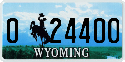 WY license plate 024400