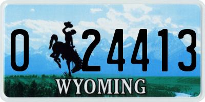 WY license plate 024413