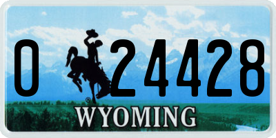 WY license plate 024428