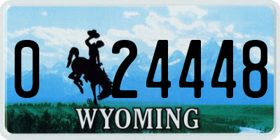 WY license plate 024448