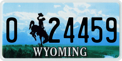WY license plate 024459