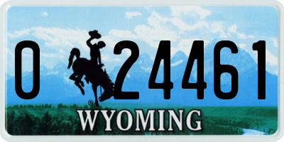 WY license plate 024461