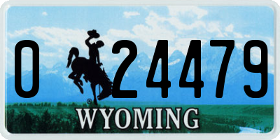 WY license plate 024479