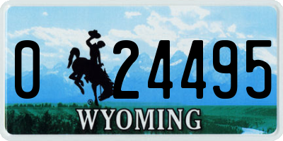 WY license plate 024495