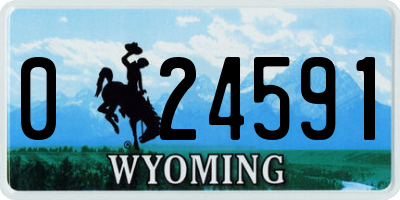 WY license plate 024591
