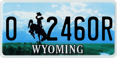 WY license plate 02460R