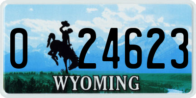 WY license plate 024623