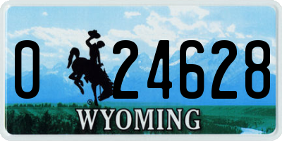 WY license plate 024628