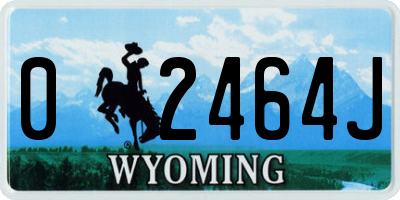 WY license plate 02464J