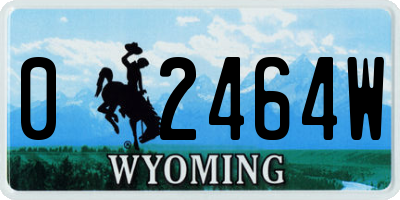 WY license plate 02464W