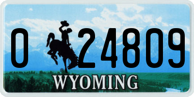 WY license plate 024809