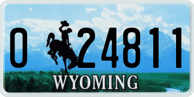 WY license plate 024811