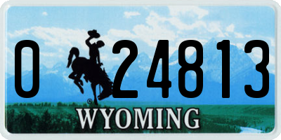 WY license plate 024813