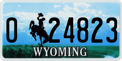 WY license plate 024823