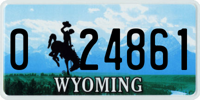 WY license plate 024861
