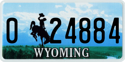 WY license plate 024884