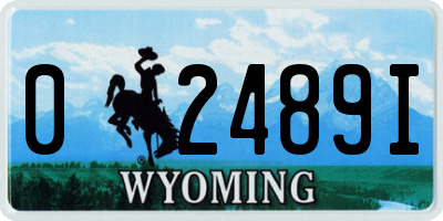 WY license plate 02489I