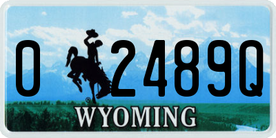 WY license plate 02489Q