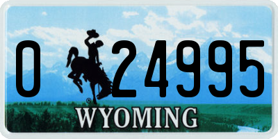 WY license plate 024995