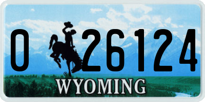 WY license plate 026124