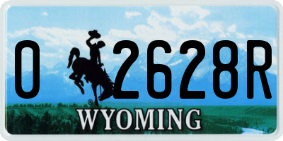 WY license plate 02628R