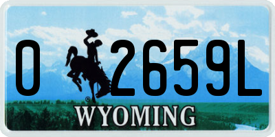 WY license plate 02659L
