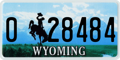 WY license plate 028484