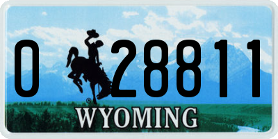 WY license plate 028811