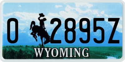 WY license plate 02895Z