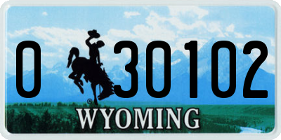 WY license plate 030102